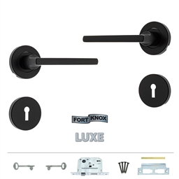 M8E40 - 2 Lever Lockset Royal Sq Rose